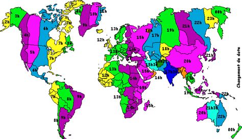 Décalage horaire Quelle heure est il à