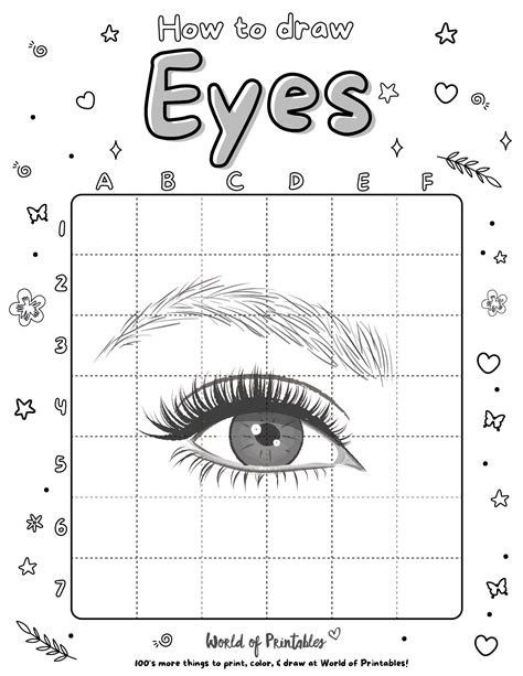 Eye Drawing Practice Printable Pdf Jeyram Spiritual Art Lupon Gov Ph