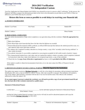 Fillable Online Verification V Independent Custom Fax Email