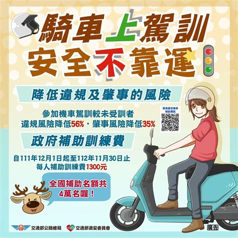 2023機車駕訓補助每人1300元補助申請 駕訓班費用及開班查詢 112年 CP值