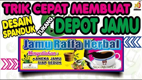 TRIK CEPAT MEMBUAT SPANDUK DEPOT JAMU 3x1 DENGAN CorelDRAW YouTube