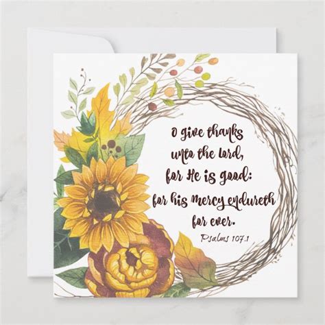 Happy Thanksgiving with KJV Bible Verse Holiday Card | Zazzle.com