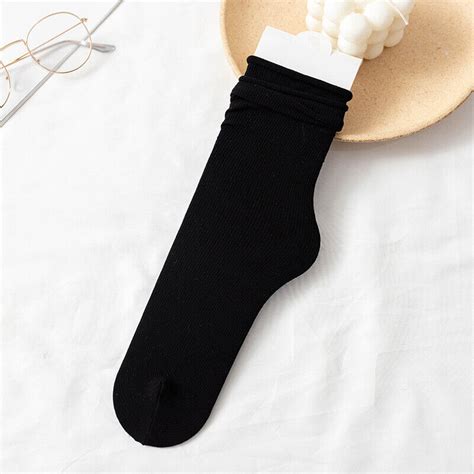 Chaussettes Longues Pour Femmes Bonneterie Fines Solides Colorées F Ebay