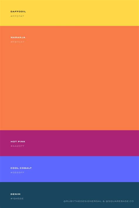 Optimistic Friendly And Vibrant Colour Palette For Your Brand Or Squarespace Website Color