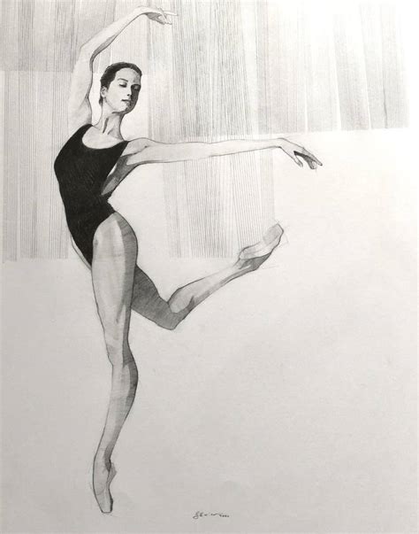 Ballet Dancer Pencil Drawing