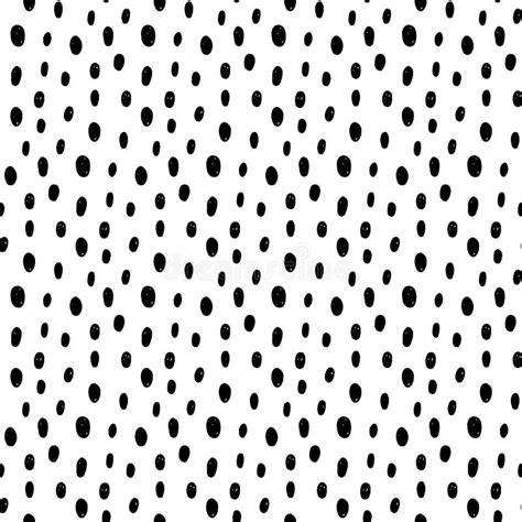 Hand Drawn Ink Polka Dot Seamless Pattern Stock Vector - Illustration of monochrome, backdrop ...