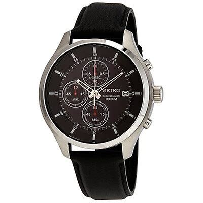 Seiko Neo Sports Chronograph Quartz Black Dial Men S Watch SSB357