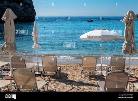 Agios Spiridon Beach Paleokastritsa Corfu Stock Photo Alamy