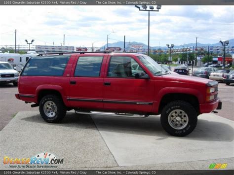 1993 Chevrolet Suburban K2500 4x4 Victory Red Gray Photo 15