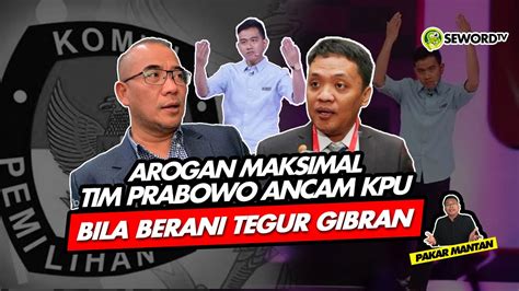 Alifurrahman Arogan Maksimal Tim Prabowo Ancam Kpu Bila Berani Tegur