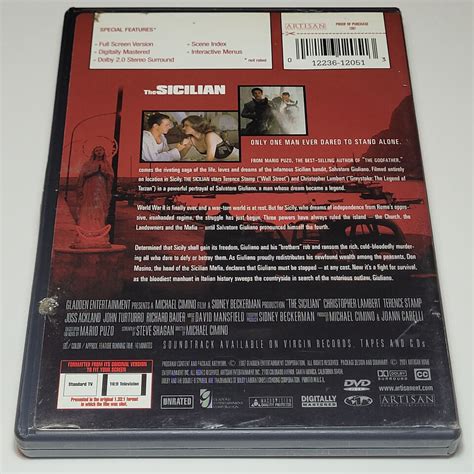 The Sicilian DVD 1987 Christopher Lambert Terence Stamp Free 1 Day