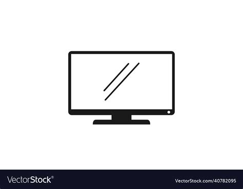 Screen or computer icon Royalty Free Vector Image