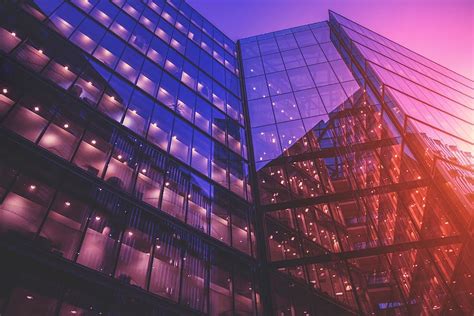 Hd Wallpaper Glass Office Buildings And Light Reflections At Sunset Architecture Wallpaper Flare