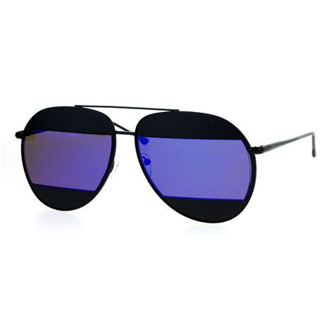 Sa106 Color Mirror Reflective Cropped Lens Unique Aviator Sunglasses Ebay