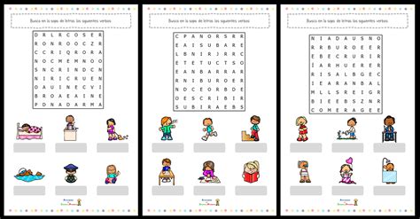 Sopa De Letras Encuentra Los Verbos