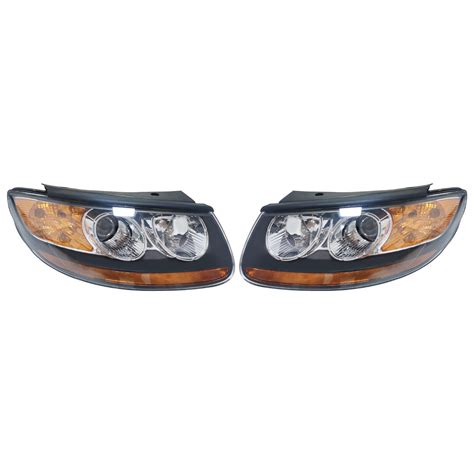 For 2007 2008 2009 2010 2011 2012 Hyundai Santa Fe Headlights Headlamps