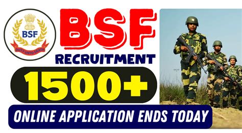 Bsf Vacancy Online Application Ends Today