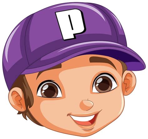 Premium Vector Boy Wearing Baseball Hat Head