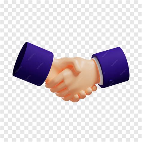 Premium PSD | Handshake emoji isolated