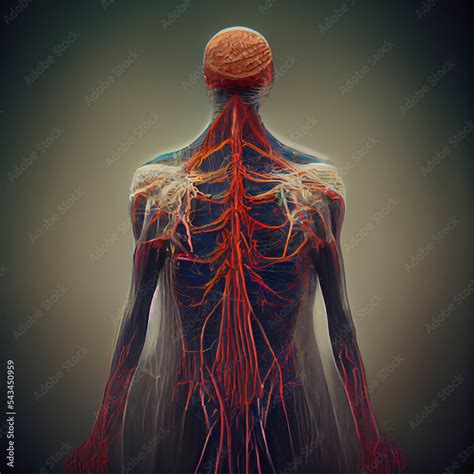 Nerves and other parts of the human body. Stock Illustration | Adobe Stock