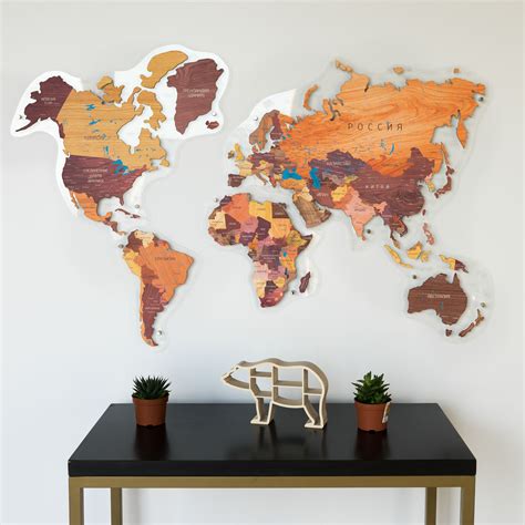 Wooden World Map Wall Decor By Gadenmap Nbkomputer