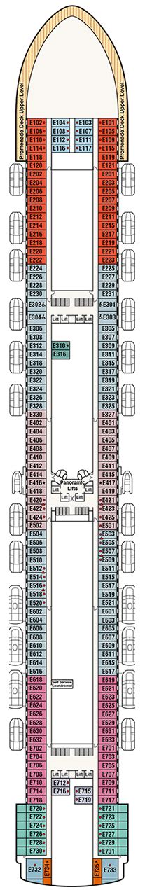 Caribbean Princess Deck plan & cabin plan