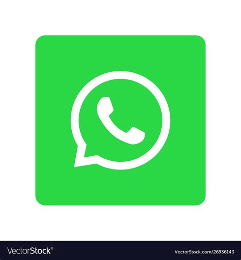 Whatsapp logo phone icon Royalty Free Vector Image