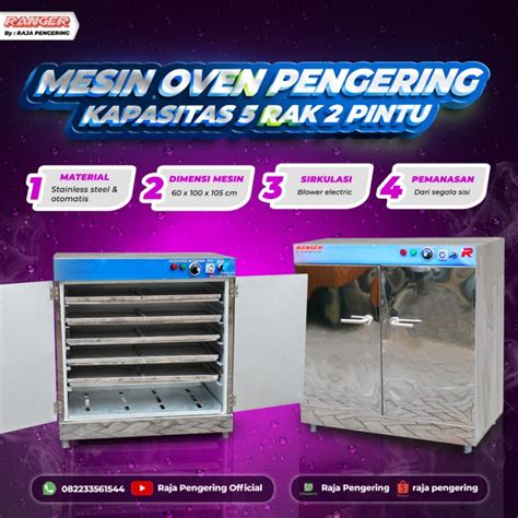 Jual Mesin Oven Rak Pintu Tipe Gas Kab Sidoarjo Raja Pengering