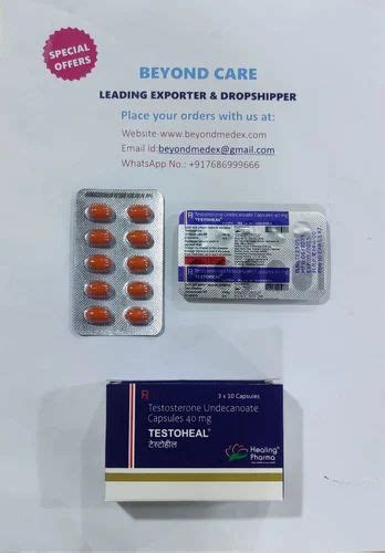 Testoheal Testosterone 40mg Capsule At Rs 140 Stripe Testosterone