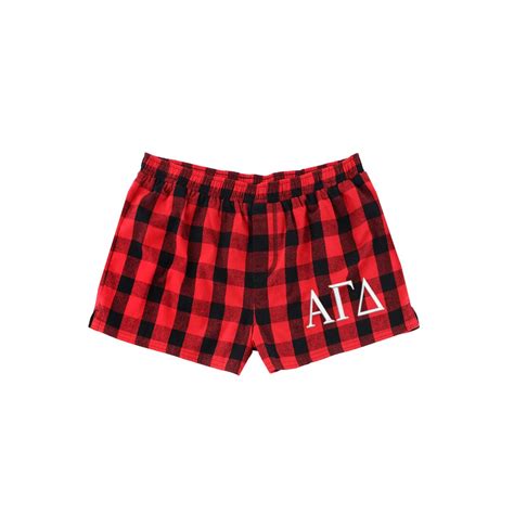 Alpha Gamma Delta Flannel Boxer Shorts Alpha Gam Sorority Flannel