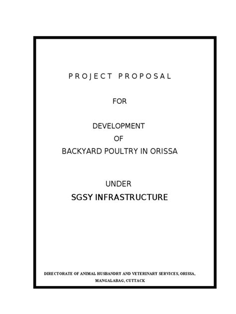 Project Proposal Pdf Poultry Poultry Farming