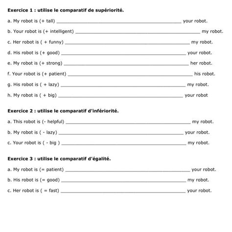 Utilise Le Comparatif De Supériorité Merci De Maider Pour Cette