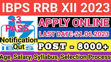 Ibps Rrb Notification 2023 Ibps Rrb Xii Recruitment 2023 Rrb Office