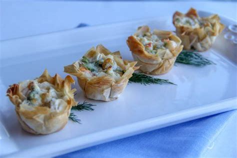 Seafood Phyllo Cups Appetizers Recipe Yummly Recipe Phyllo Cups