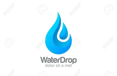 Waterdrop Creative Vector Logo Design Template Clear Water Drop