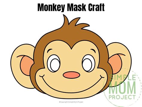 Free Printable Monkey Mask Template - Simple Mom Project