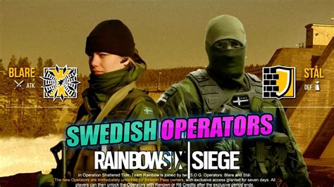 Rainbow Six Siege Swedish Operators Blare Stal Sweden Special Forces