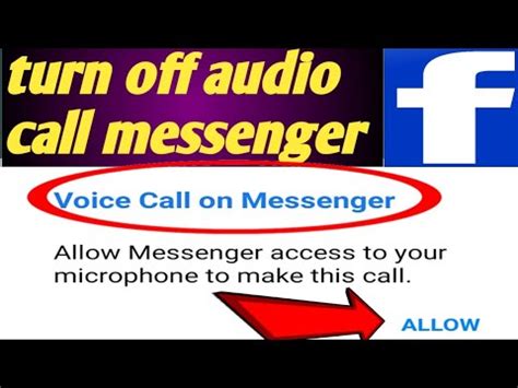 How To Turn Off Audio Call On Facebook Messenger Disable Messenger