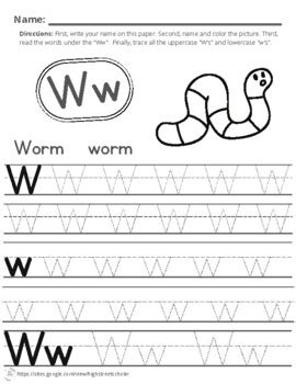 Letter W Practice Practice Worksheets By High Street Scholar Boutique