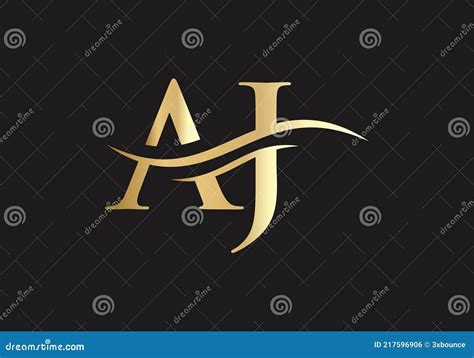 Initial Linked Letter AJ Logo Design Modern Letter AJ Logo Design