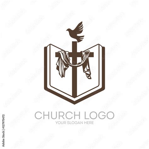 Church Logo Christian Symbols Bible Holy Scripture The Cross Of