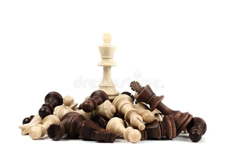 Chess King On A Pile Of Defeated Pieces Stock Photo Image Of Pile