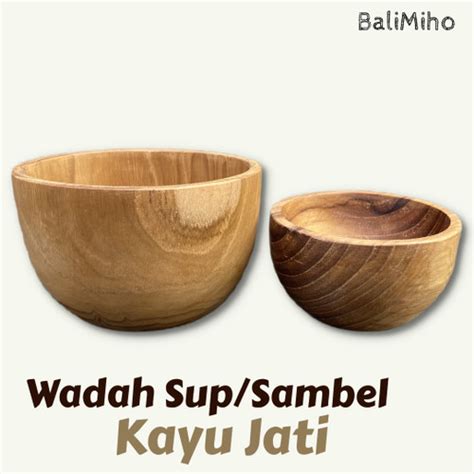 Jual Mangkok Kayu Jati Tempat Sambal Kayu Tempat Saos Saus Kayu Wadah