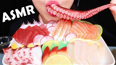 Asmr Eating Sounds Raw Fish Sashimi Platter お刺身盛り合わせ 회 리얼사운드 먹방 Raw