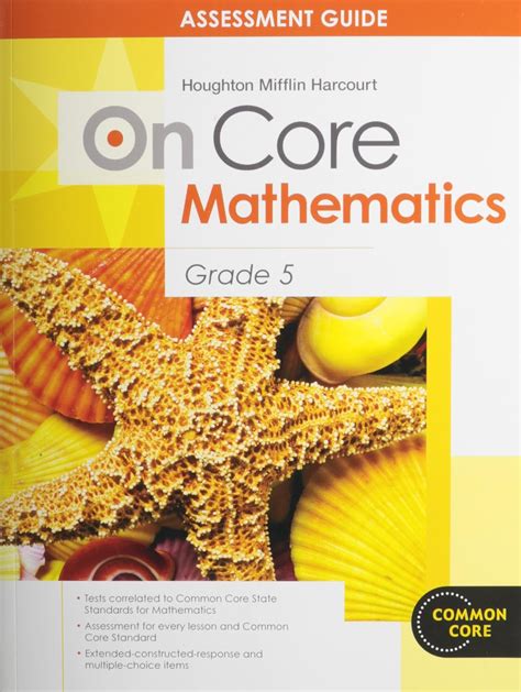 Houghton Mifflin Harcourt On Core Mathematics Assessment Guide Grade 5 Houghton Mifflin