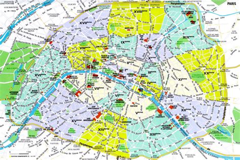 1980 Michelin Plan De Paris Map Map