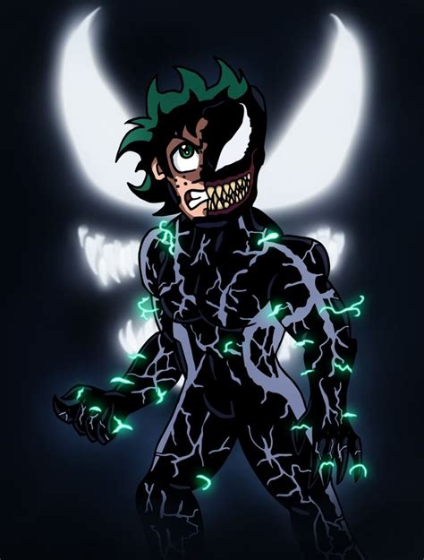 Venom Deku By Edcom02 On Deviantart Symbiote Hero Cartoon Crossovers