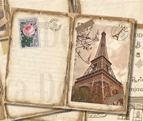 Paris Junk Journal France Journaling Pages Vintage Paris Travel Junk