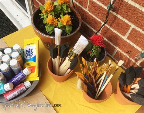 Painting Flower Pot Party Tips Spoonful Of Imagination Flower