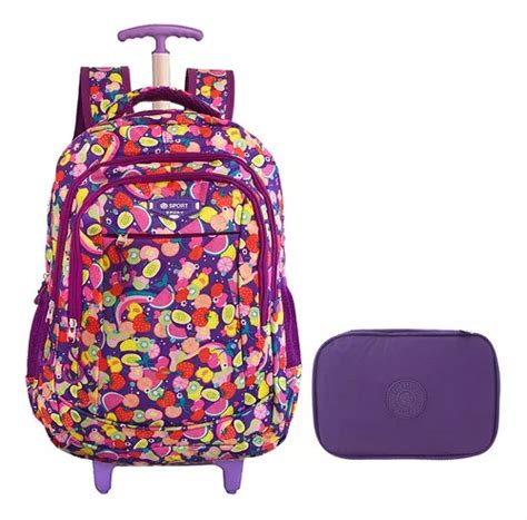 Mochila Rodinhas Frutinhas Para Mujer Funda Gigante Bol Grafos